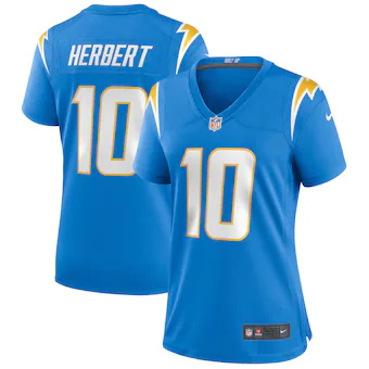 womens nike justin herbert powder blue los angeles chargers